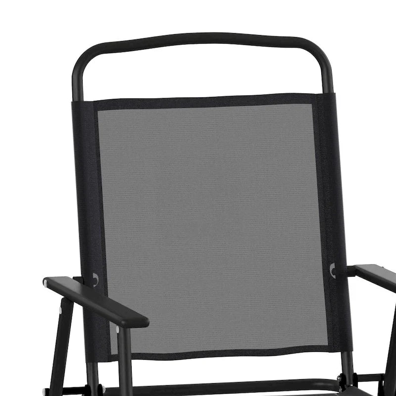Lot de 2 chaises de patio en textilène tout temps avec accoudoirs