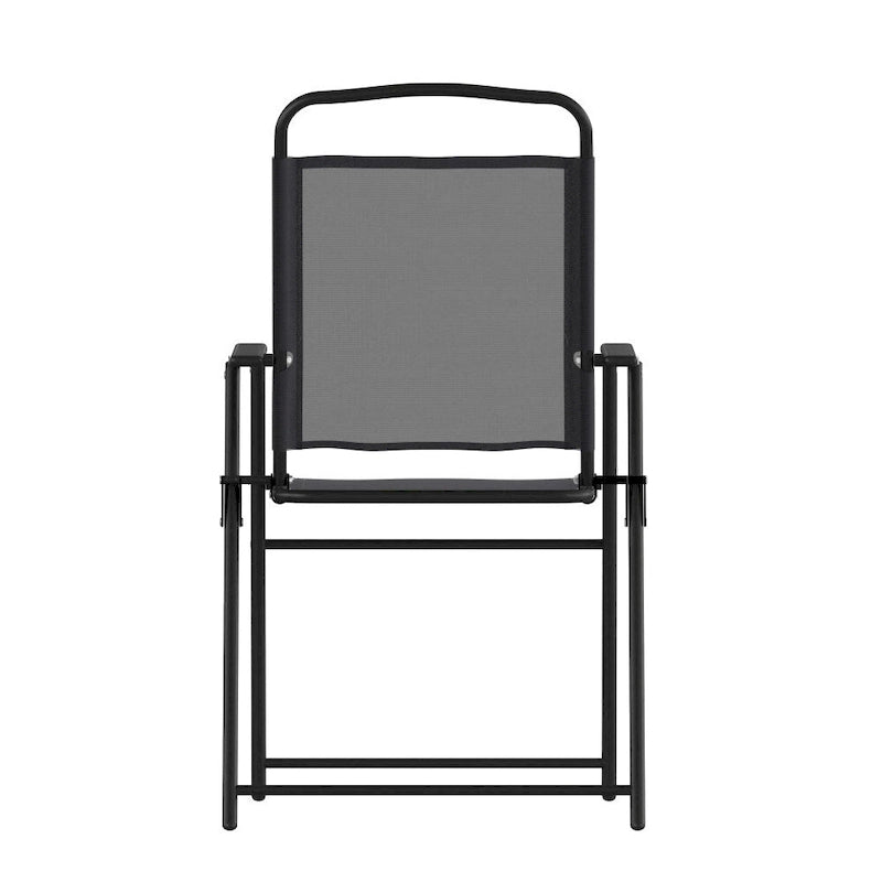 Lot de 2 chaises de patio en textilène tout temps avec accoudoirs
