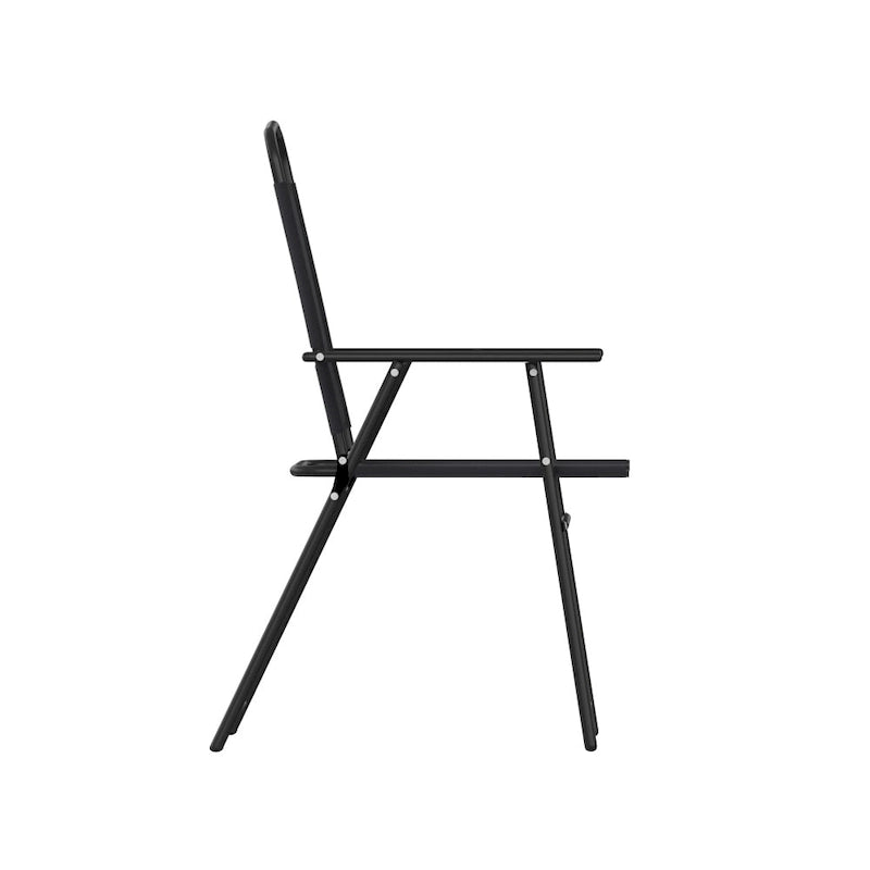 Lot de 2 chaises de patio en textilène tout temps avec accoudoirs