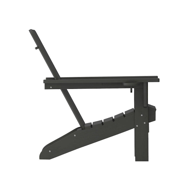 Lot de 4 chaises Adirondack commerciales tout temps avec porte-gobelets