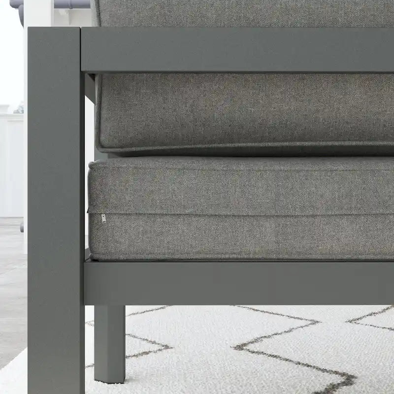 Homestyles Canapé d'angle d'extérieur Grayton 5 places - 87 x 32 x 87