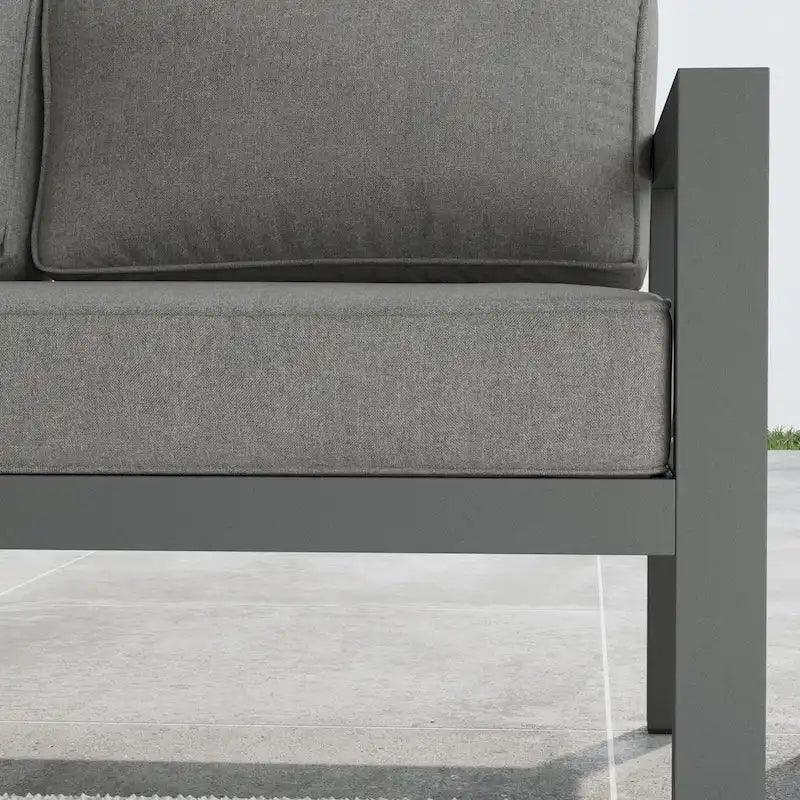 Homestyles Canapé d'angle d'extérieur Grayton 5 places - 87 x 32 x 87