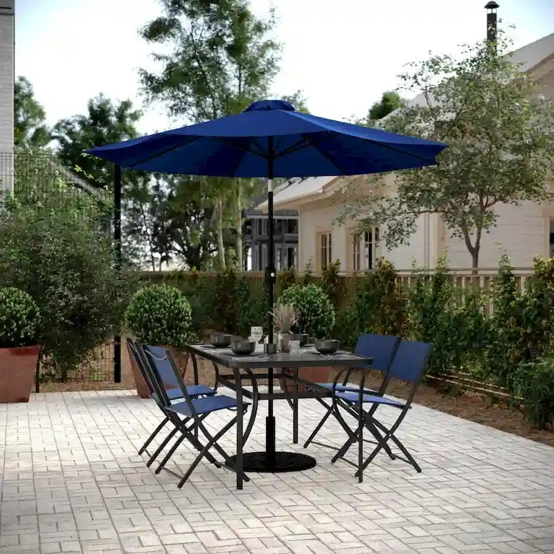 Lot de 4 chaises pliantes commerciales d'extérieur Flex Comfort avec cadre en métal