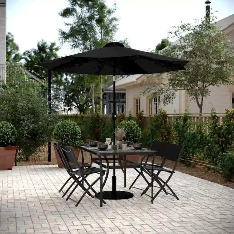 Lot de 4 chaises pliantes commerciales d'extérieur Flex Comfort avec cadre en métal