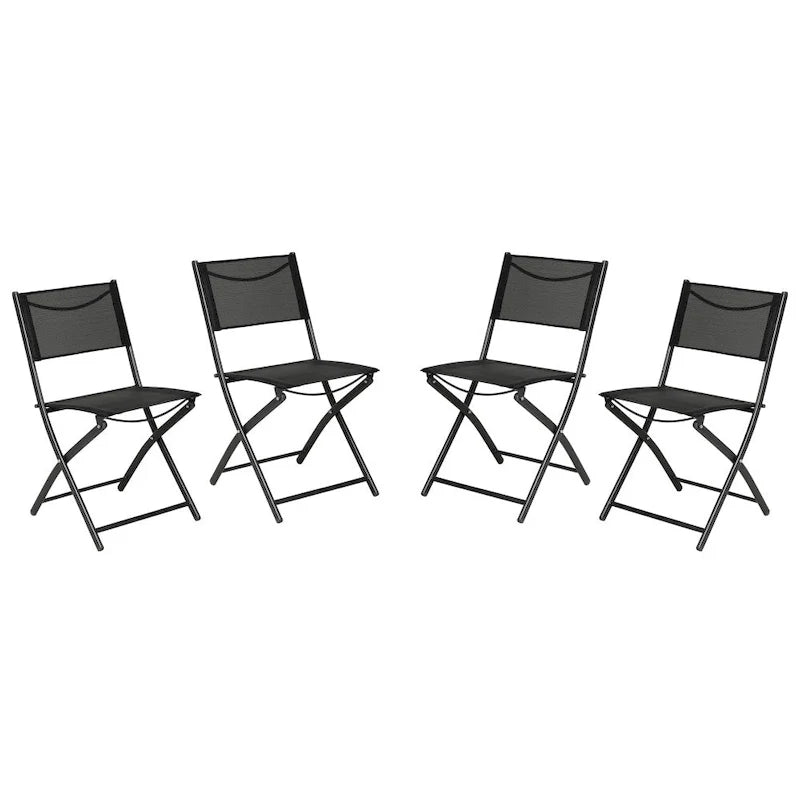 Lot de 4 chaises pliantes commerciales d'extérieur Flex Comfort avec cadre en métal
