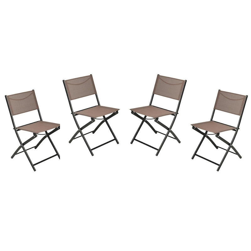 Lot de 4 chaises pliantes commerciales d'extérieur Flex Comfort avec cadre en métal