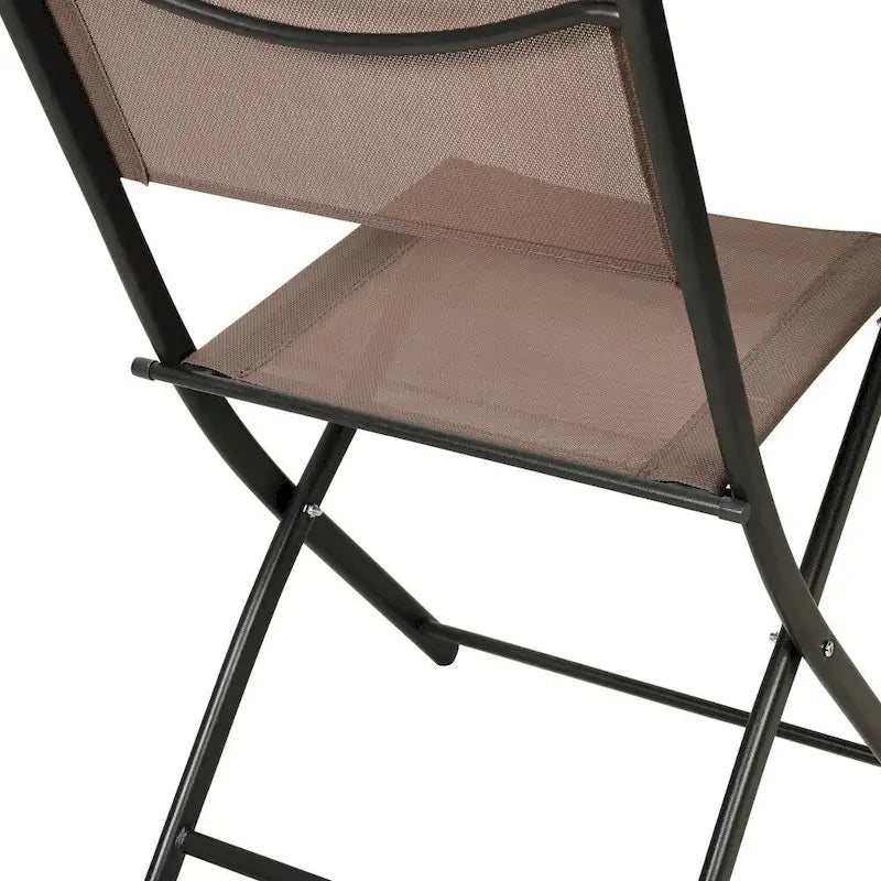 Lot de 4 chaises pliantes commerciales d'extérieur Flex Comfort avec cadre en métal