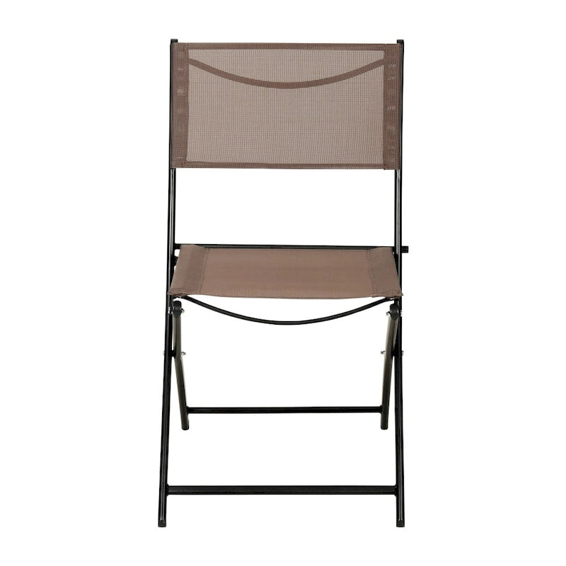 Lot de 4 chaises pliantes commerciales d'extérieur Flex Comfort avec cadre en métal
