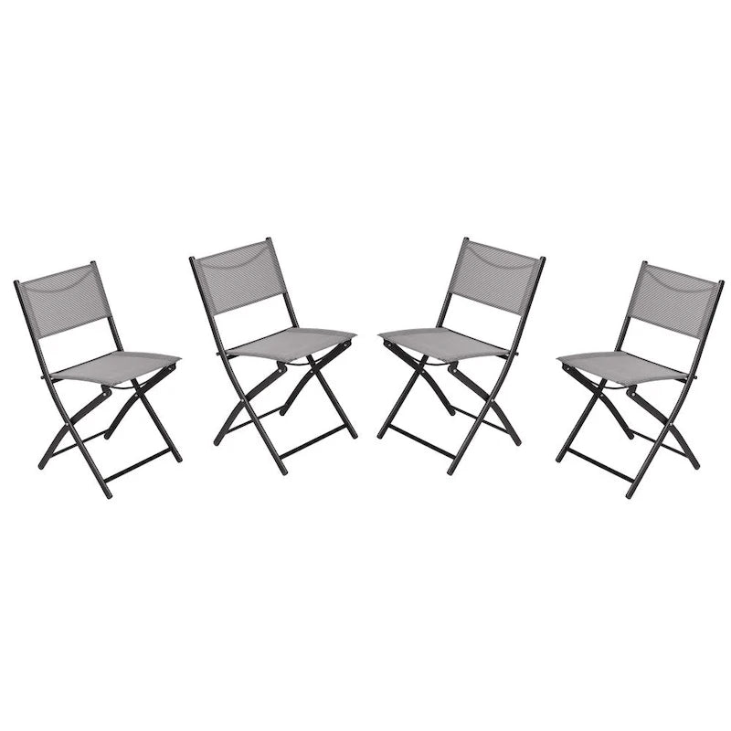 Lot de 4 chaises pliantes commerciales d'extérieur Flex Comfort avec cadre en métal