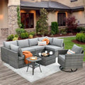 Ensemble de canapé sectionnel de patio extérieur 9 pièces XIZZI
