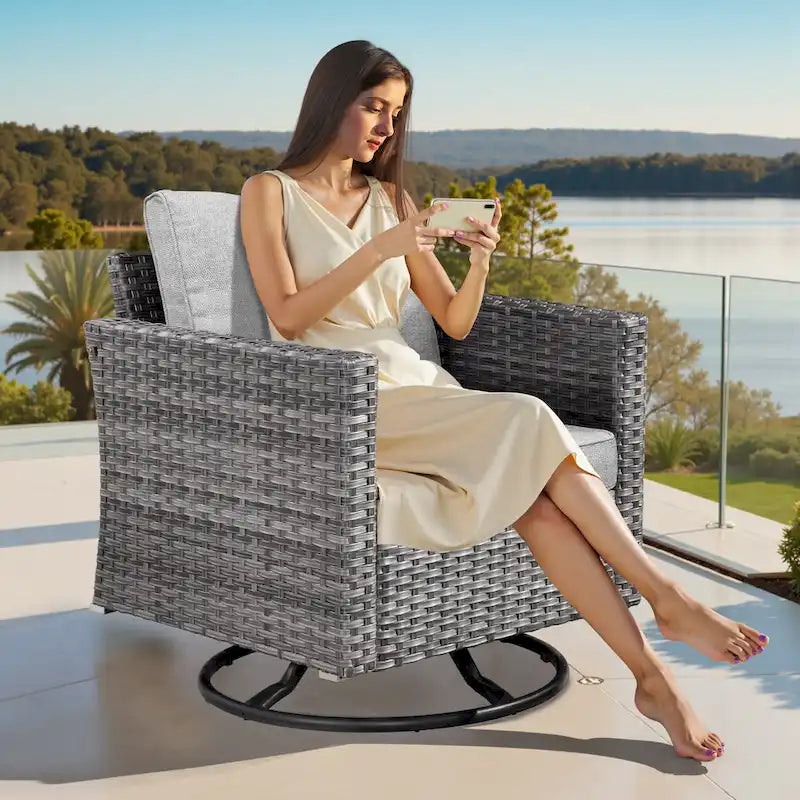 Ensemble de canapé sectionnel de patio extérieur 9 pièces XIZZI