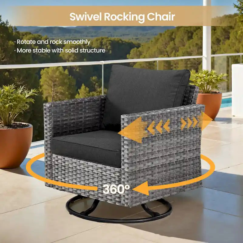 Ensemble de canapé sectionnel de patio extérieur 9 pièces XIZZI