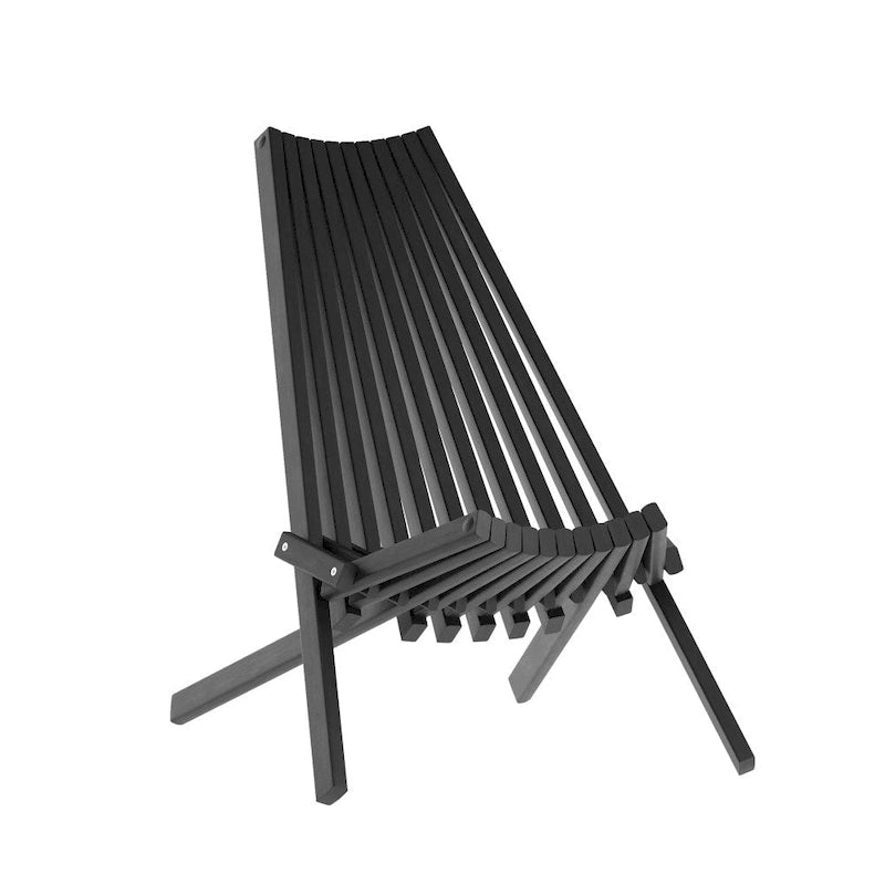 Chaise longue de patio pliante en bois d'acacia massif bas profil pour l'intérieur/l'extérieur