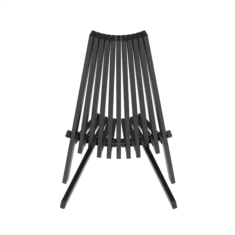 Chaise longue de patio pliante en bois d'acacia massif bas profil pour l'intérieur/l'extérieur