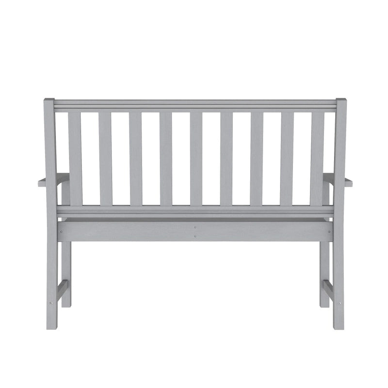Banc commercial robuste toutes saisons en PEHD recyclé avec assise incurvée