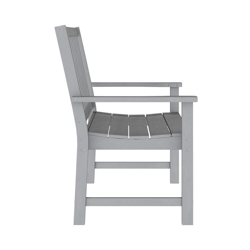 Banc commercial robuste toutes saisons en PEHD recyclé avec assise incurvée