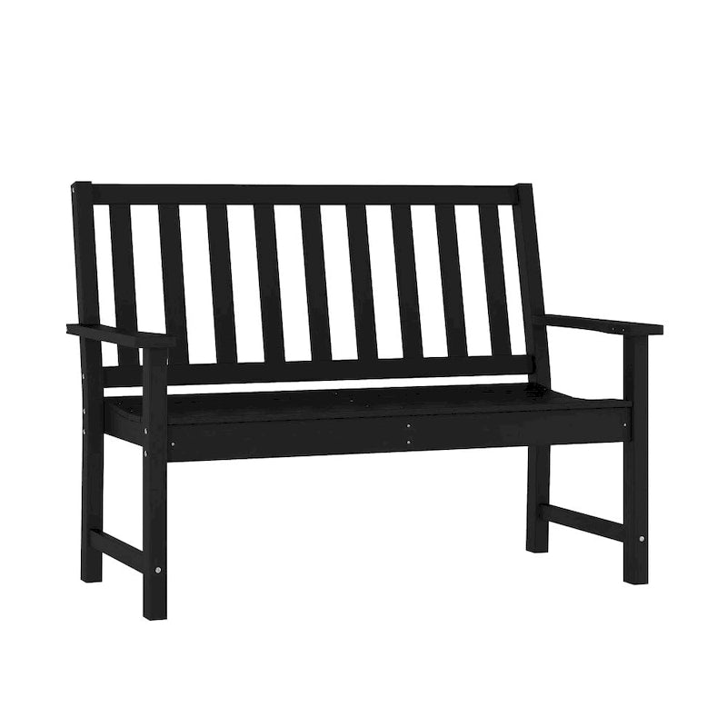 Banc commercial robuste toutes saisons en PEHD recyclé avec assise incurvée