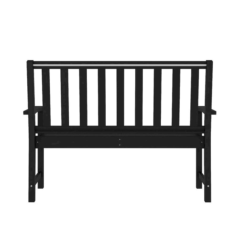 Banc commercial robuste toutes saisons en PEHD recyclé avec assise incurvée