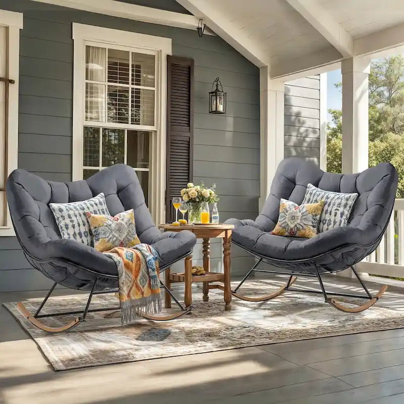 Moasis Outdoor Rocking Chair with Cushion