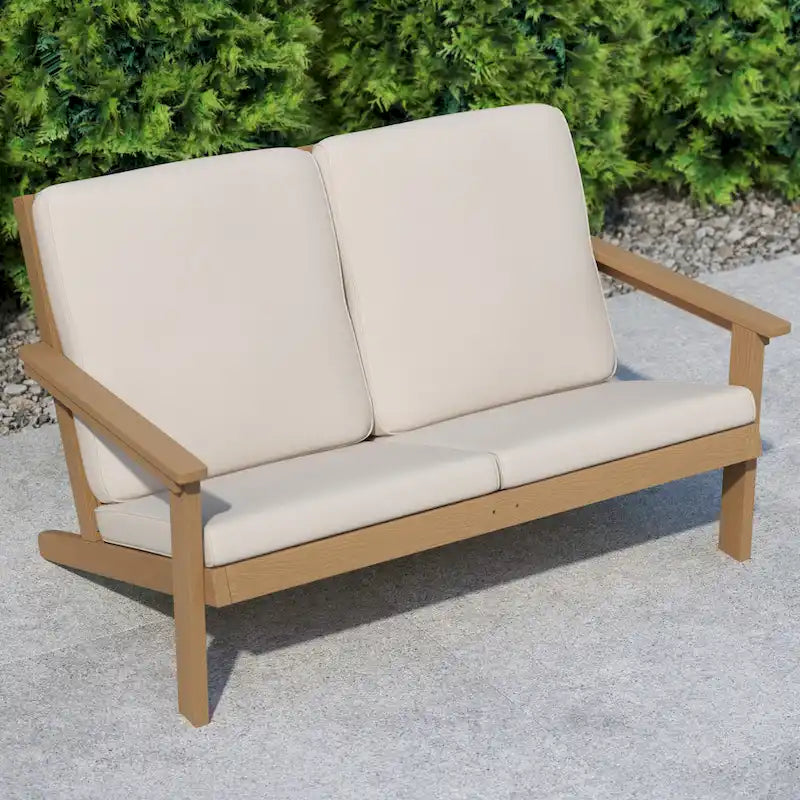 Causeuse et coussins Adirondack tout temps en résine de polyéthylène