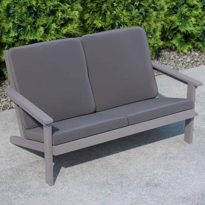 Causeuse et coussins Adirondack tout temps en résine de polyéthylène