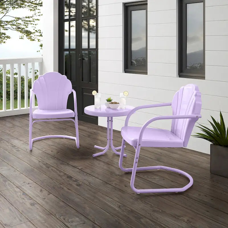 Crosley Tulip 3Pc Retro Outdoor Chair Set