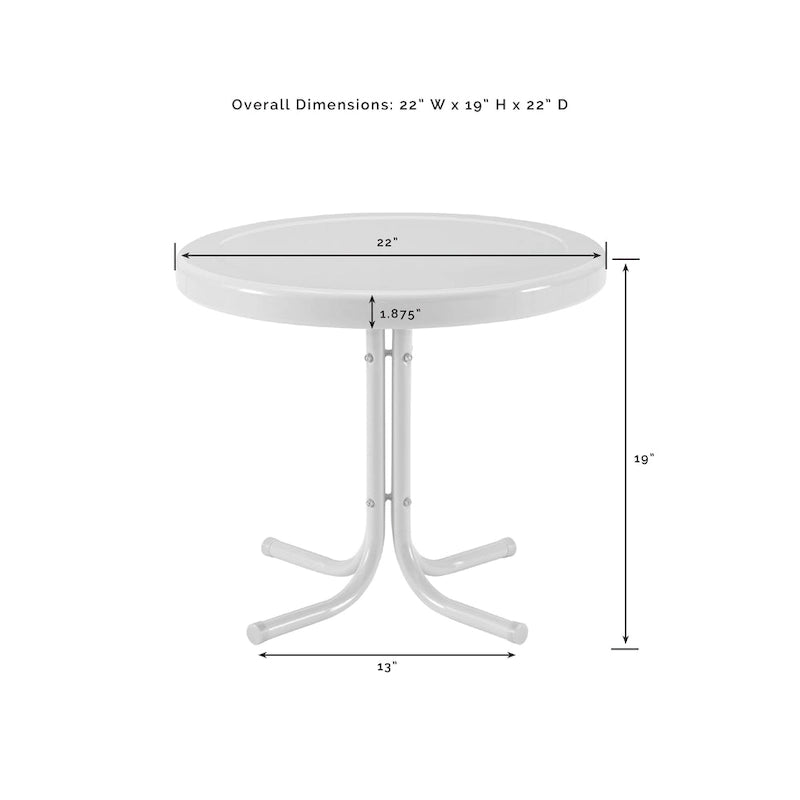 Ensemble de 3 chaises de jardin rétro Crosley Tulip
