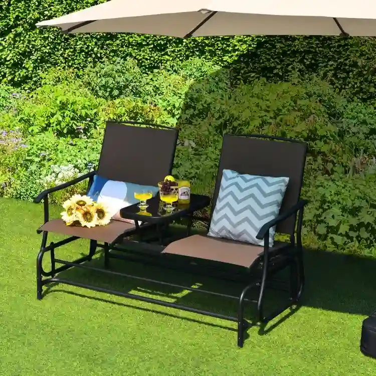 Comfortable 2-Person Loveseat for Patio and Garden - 57 x 28 x 38 (L x W x H)