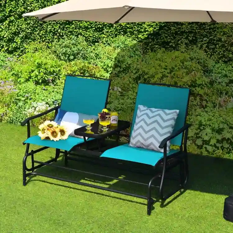 Causeuse confortable 2 places pour patio et jardin - 57 x 28 x 38 (L x l x H)