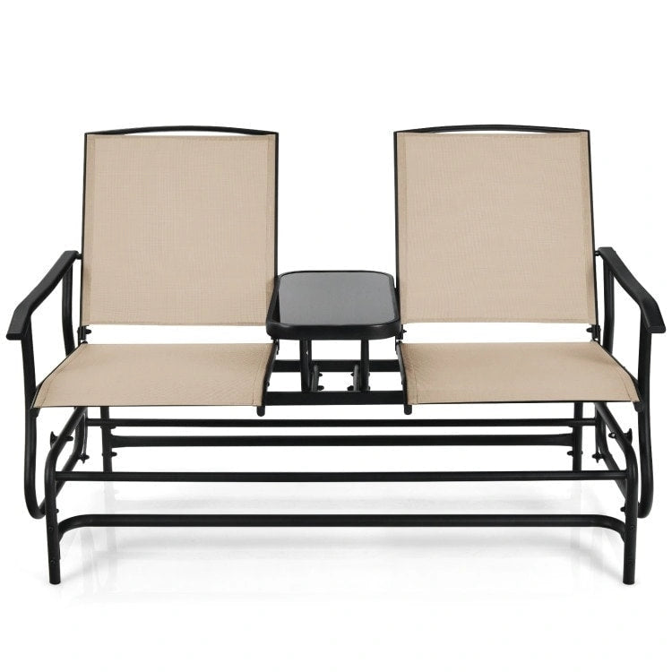 Causeuse confortable 2 places pour patio et jardin - 57 x 28 x 38 (L x l x H)