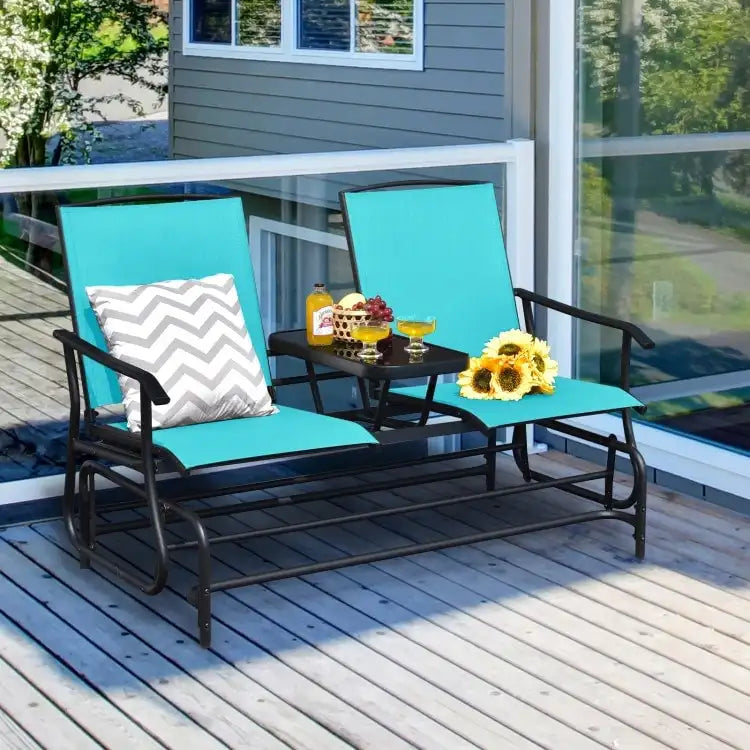 Causeuse confortable 2 places pour patio et jardin - 57 x 28 x 38 (L x l x H)
