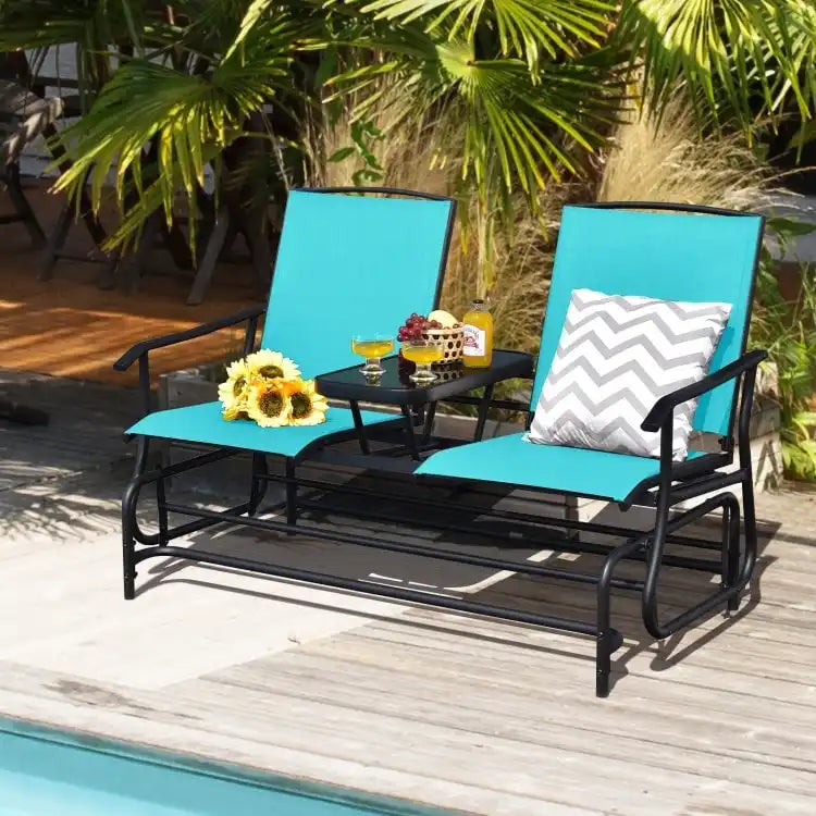 Causeuse confortable 2 places pour patio et jardin - 57 x 28 x 38 (L x l x H)
