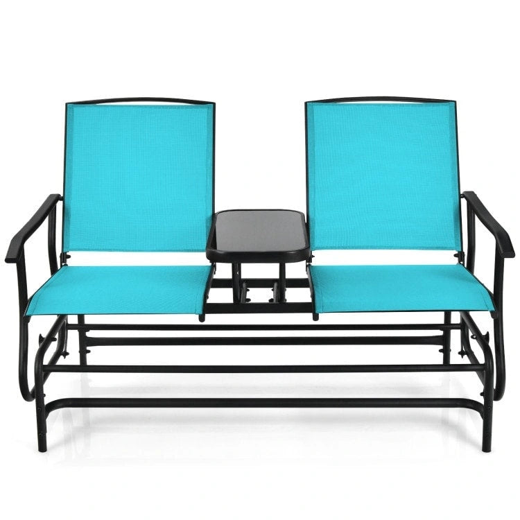Causeuse confortable 2 places pour patio et jardin - 57 x 28 x 38 (L x l x H)