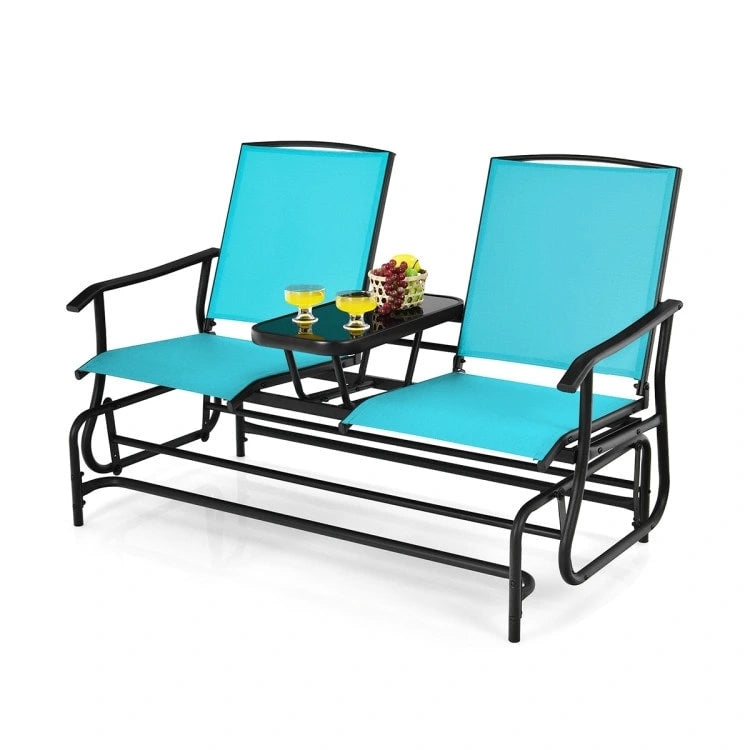 Causeuse confortable 2 places pour patio et jardin - 57 x 28 x 38 (L x l x H)