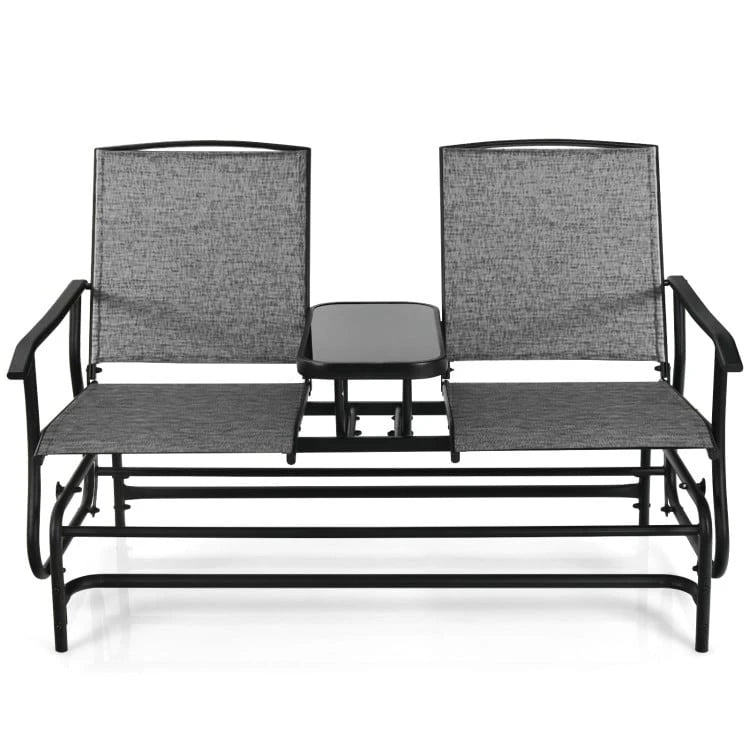Causeuse confortable 2 places pour patio et jardin - 57 x 28 x 38 (L x l x H)