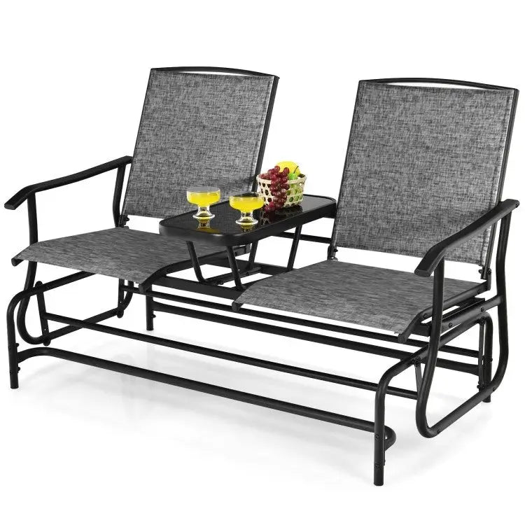 Causeuse confortable 2 places pour patio et jardin - 57 x 28 x 38 (L x l x H)