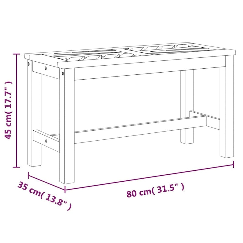 vidaXL Banc de jardin en bois d'acacia massif