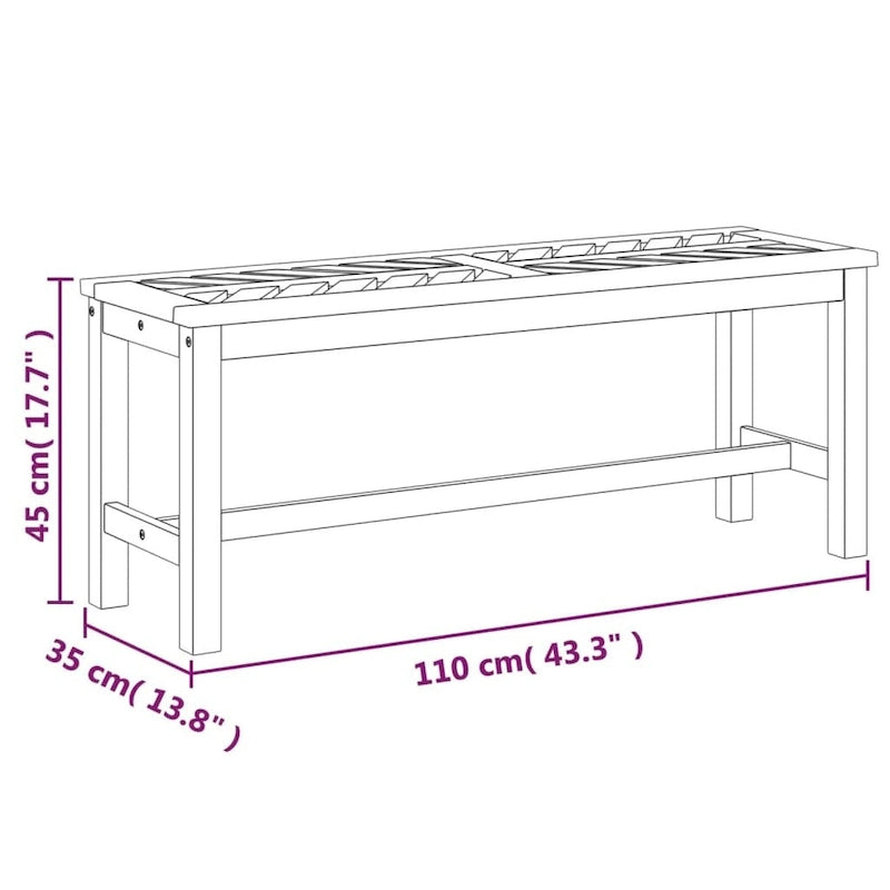 vidaXL Banc de jardin en bois d'acacia massif