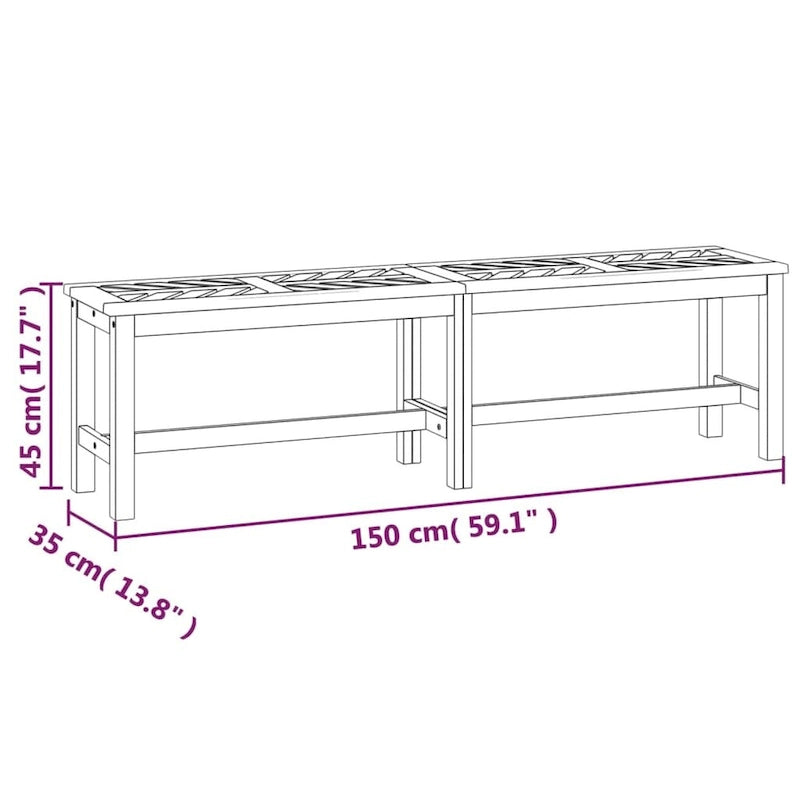 vidaXL Banc de jardin en bois d'acacia massif