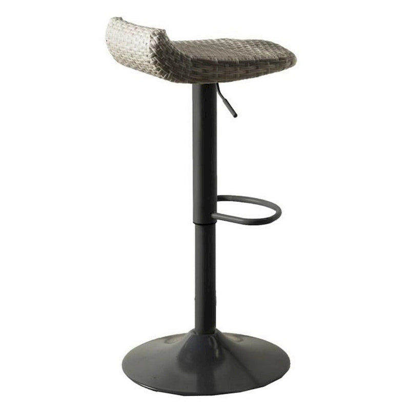 Tabouret de bar d'extérieur Max 34 pouces, résine noire tressée, pliable, lot de 2