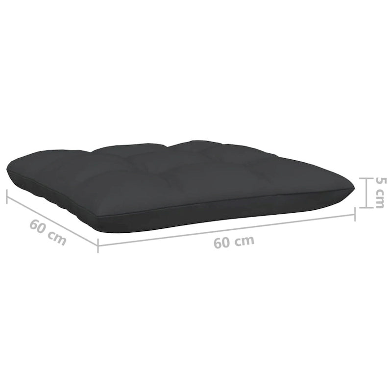 vidaXL Canapé de jardin 2 places en pin massif avec coussins de plusieurs couleurs - 25 x 25 x 24,6