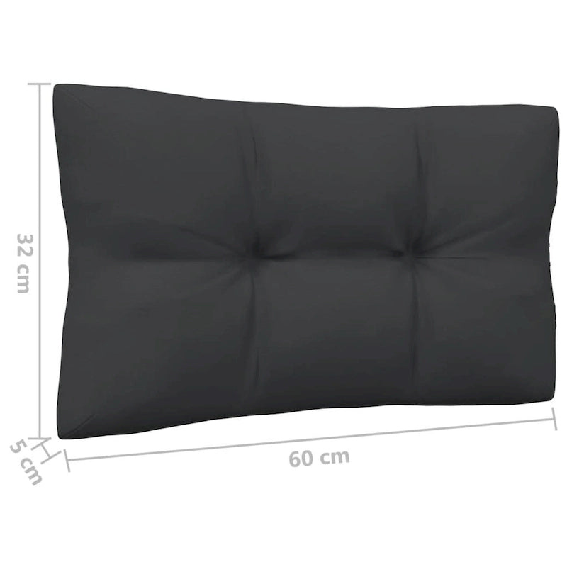 vidaXL Canapé de jardin 2 places en pin massif avec coussins de plusieurs couleurs - 25 x 25 x 24,6