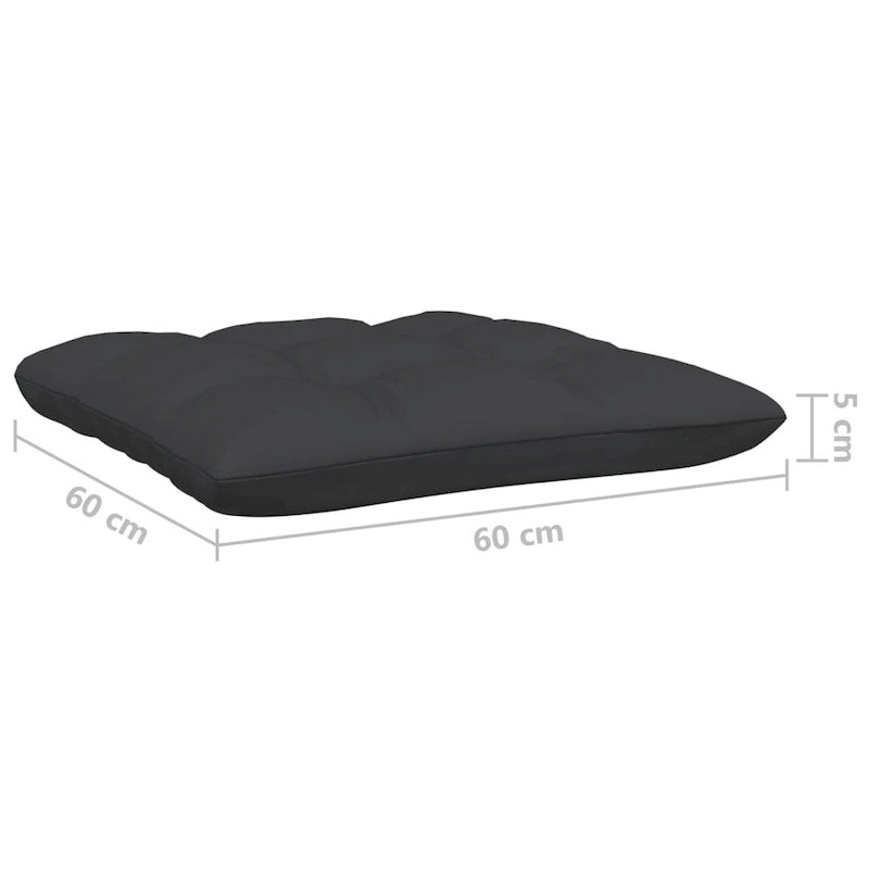 vidaXL Canapé de jardin 2 places en pin massif avec coussins de plusieurs couleurs - 25 x 25 x 24,6