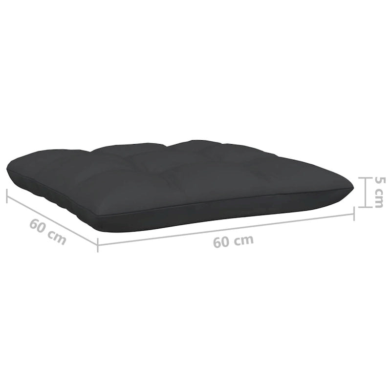 vidaXL Canapé de jardin 2 places en pin massif avec coussins de plusieurs couleurs - 25 x 25 x 24,6