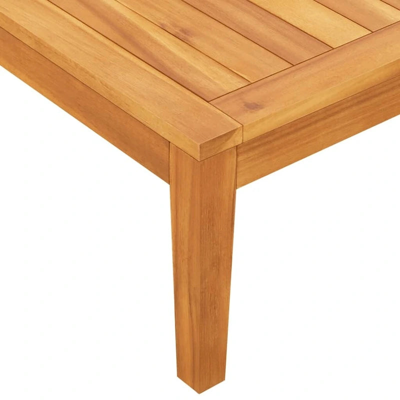 vidaXL Bain de soleil de jardin avec coussins, canapé modulaire, table basse, bois d'acacia massif