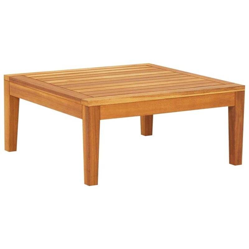 vidaXL Bain de soleil de jardin avec coussins, canapé modulaire, table basse, bois d'acacia massif