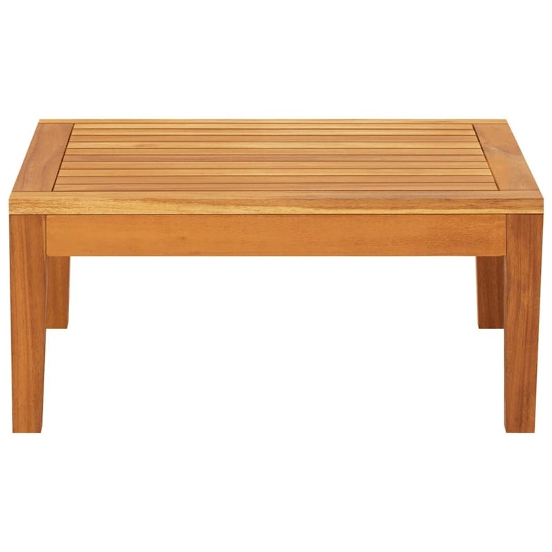 vidaXL Bain de soleil de jardin avec coussins, canapé modulaire, table basse, bois d'acacia massif