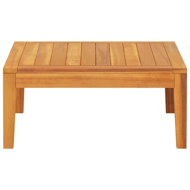 vidaXL Bain de soleil de jardin avec coussins, canapé modulaire, table basse, bois d'acacia massif