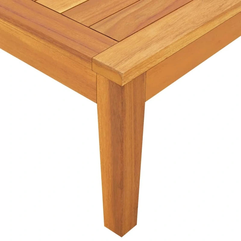 vidaXL Bain de soleil de jardin avec coussins, canapé modulaire, table basse, bois d'acacia massif