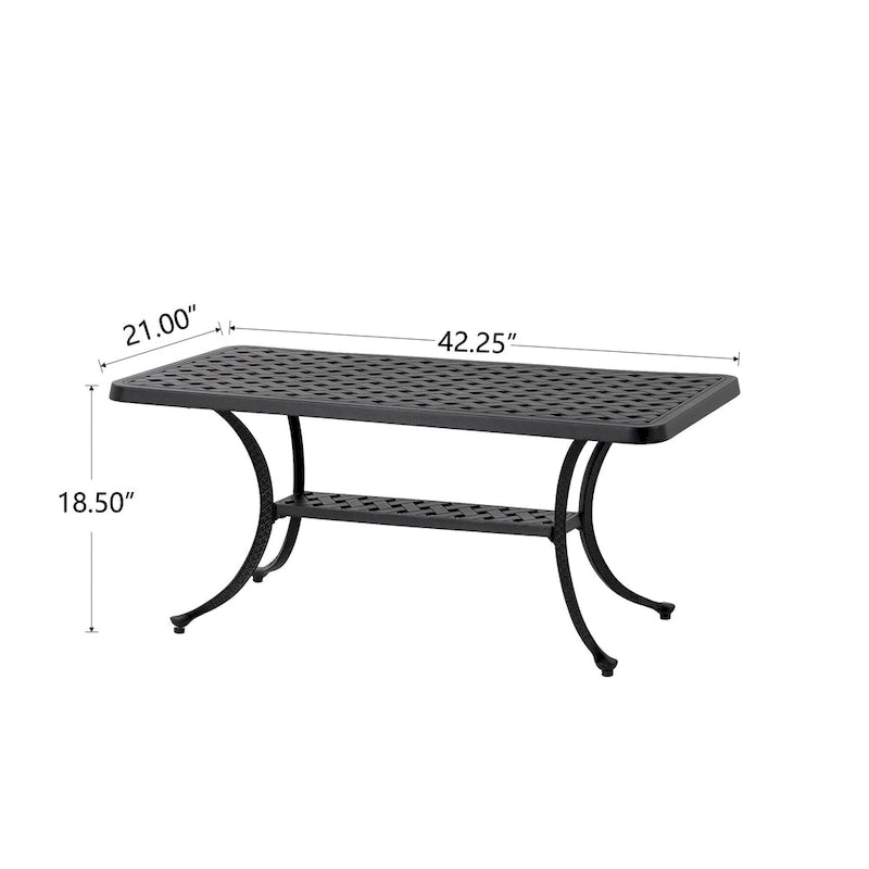 Ensemble de canapé d'angle de patio 2 pièces en fonte d'aluminium Elm Plus avec coussins beiges